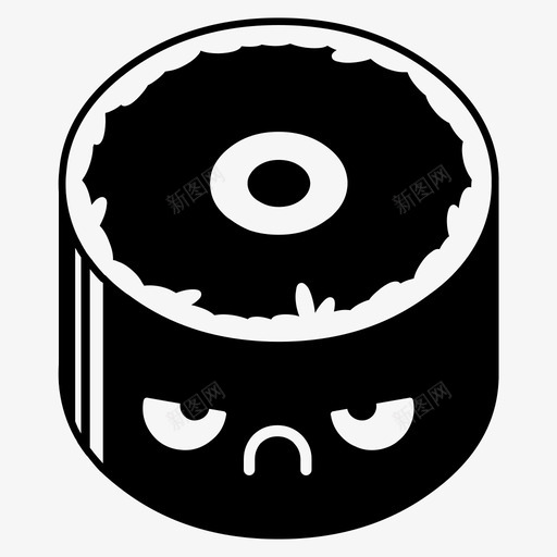 愤怒的kawaii寿司可爱表情图标svg_新图网 https://ixintu.com 可爱 愤怒的kawaii寿司 表情
