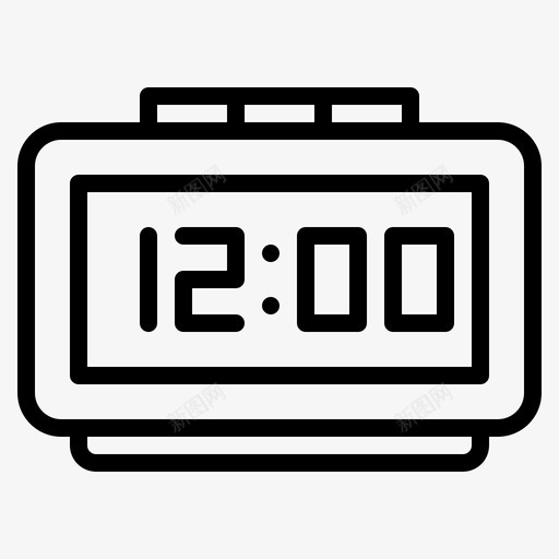 闹钟家用电器17外形图图标svg_新图网 https://ixintu.com 外形图 家用电器17 闹钟