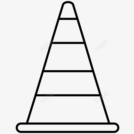 交通锥警示道路图标svg_新图网 https://ixintu.com 交通 安全 工具 施工 警示 道路