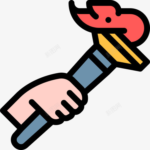 奥运圣火体育91线颜色图标svg_新图网 https://ixintu.com 体育 圣火 奥运 颜色