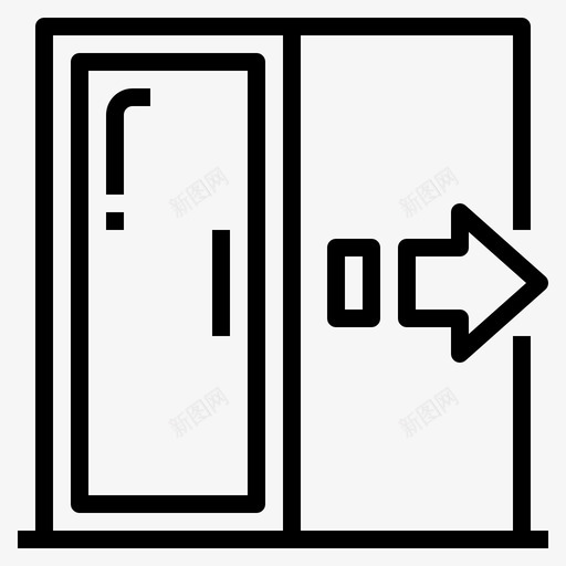 出口紧急情况注销图标svg_新图网 https://ixintu.com 出口 室外 情况 服务 注销 紧急 酒店 酒店服