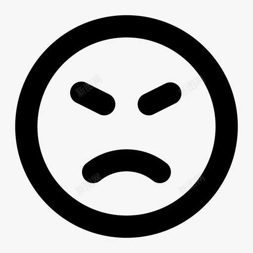 愤怒表情微笑图标svg_新图网 https://ixintu.com 微笑 愤怒 表情