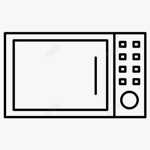 微波炉厨房电子产品常规系列82图标svg_新图网 https://ixintu.com 厨房 微波炉 电子产品常规系列82