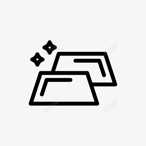 金条金融黄金图标svg_新图网 https://ixintu.com 宝藏 线路 金条 金融 黄金