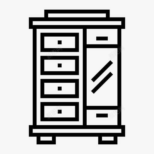 橱柜壁橱角落衣柜图标svg_新图网 https://ixintu.com 壁橱 家具 橱柜 角落衣柜