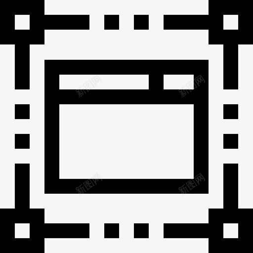 浏览器响应式45线性图标svg_新图网 https://ixintu.com 响应式设计45 浏览器 线性