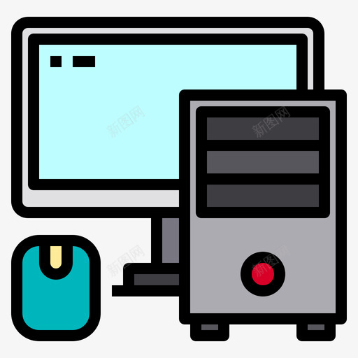 计算机小工具20线性颜色图标svg_新图网 https://ixintu.com 小工 工具 线性 计算机 颜色