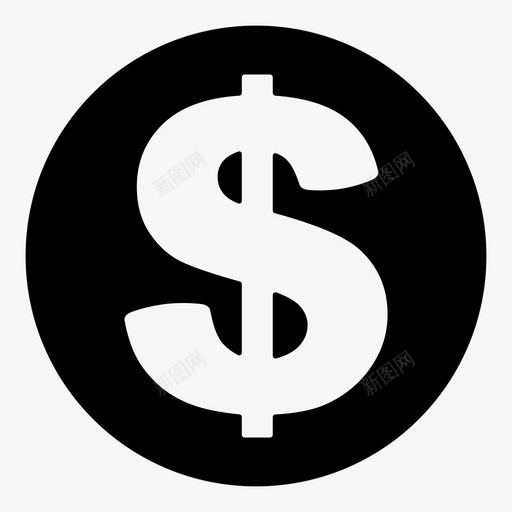 美元现金存款图标svg_新图网 https://ixintu.com 动作 存款 现金 美元