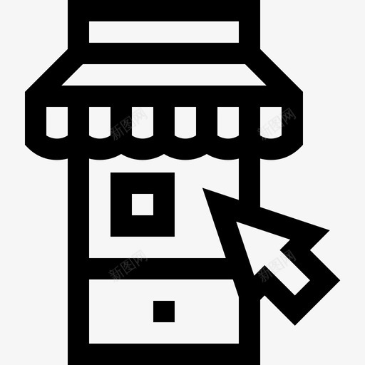 在线购物数字服务线性图标svg_新图网 https://ixintu.com 在线购物 数字服务 线性
