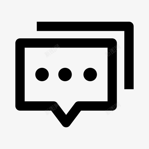 信息聊天室收件箱图标svg_新图网 https://ixintu.com 信件 信息 收件箱 文本 用户界面 聊天室