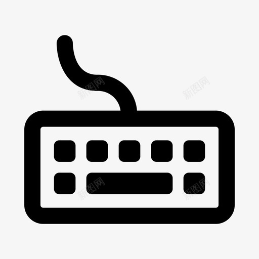 键盘电子个人电脑图标svg_新图网 https://ixintu.com 个人电脑 工作 打字 电子 电子外形风格 键盘