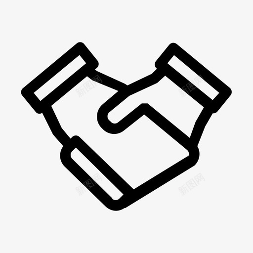 握手商务合作图标svg_新图网 https://ixintu.com 交易 合作 商务 握手 条线 管理
