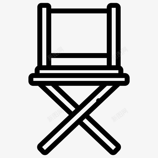 椅子导演椅子家具图标svg_新图网 https://ixintu.com 学校 室内设计图标加粗线条集100 家具 导演椅子 惩罚 椅子