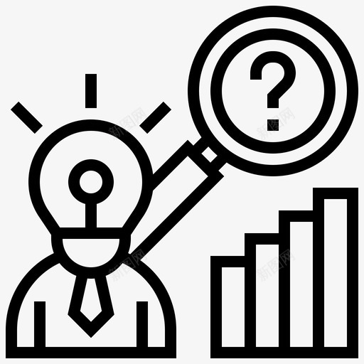 问题分析识别图标svg_新图网 https://ixintu.com 分析 思考 消费者 行为 解决 识别 问题