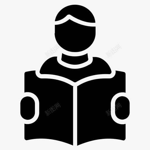 阅读化身男孩图标svg_新图网 https://ixintu.com 化身 字形 学生 教育 男孩 阅读