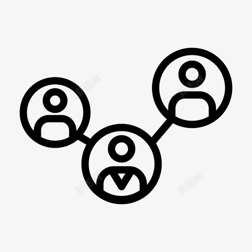 业务连接同事组图标svg_新图网 https://ixintu.com 业务线粗体 业务连接 人员 同事 组