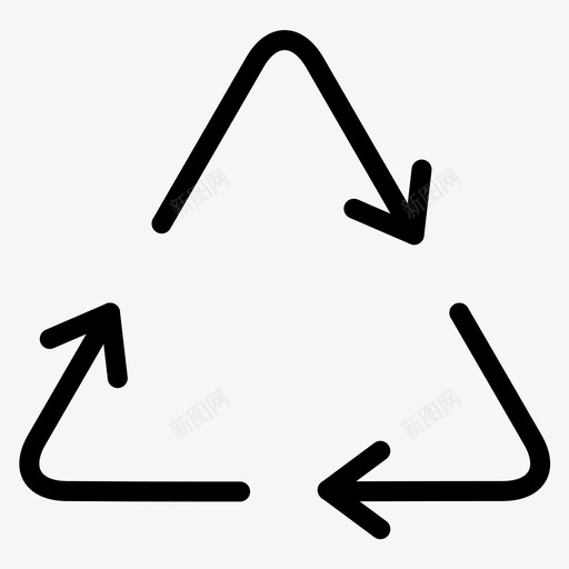 箭头循环能量图标svg_新图网 https://ixintu.com 回收 图标 垃圾 循环 箭头 能量 虚线