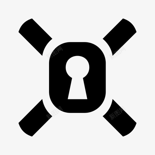 安全锁锁图标svg_新图网 https://ixintu.com 安全
