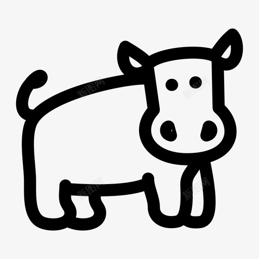 河马动物哺乳动物图标svg_新图网 https://ixintu.com 动物 动物园 哺乳动物 河马