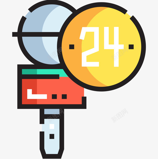 采访新闻24线性颜色图标svg_新图网 https://ixintu.com 新闻 线性 采访 颜色
