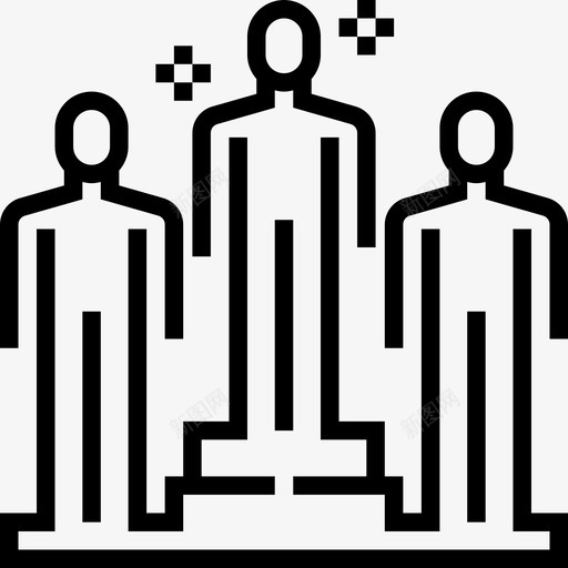 目标团队合作64直线型图标svg_新图网 https://ixintu.com 团队合作64 目标 直线型