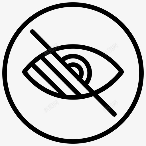视障眼皮图标svg_新图网 https://ixintu.com 医疗卫生线圈 皮 眼 视障 隐形