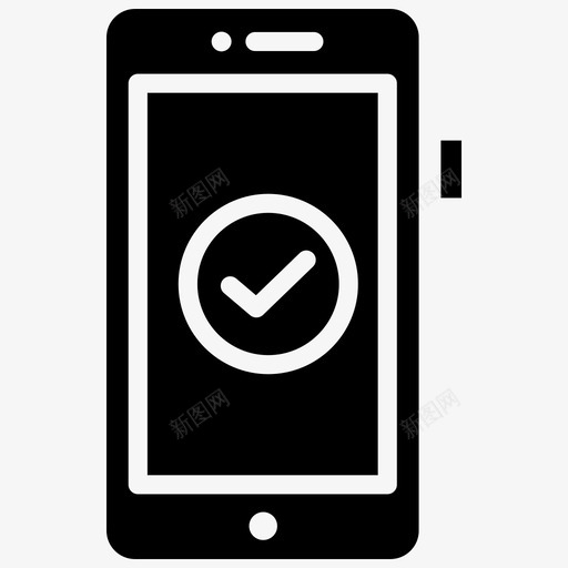 移动保险批准索赔图标svg_新图网 https://ixintu.com 批准 移动保护 移动保险 移动保险黑填充 移动安全 索赔 索赔批准