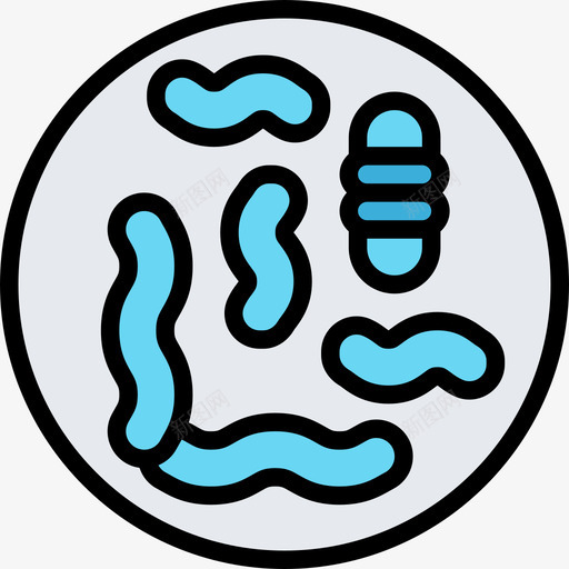 微生物人体器官6线状颜色图标svg_新图网 https://ixintu.com 人体 器官 微生物 线状 颜色