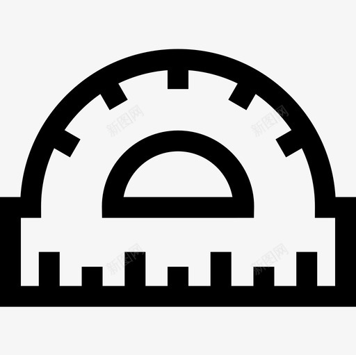 量角器创意工具33线性图标svg_新图网 https://ixintu.com 创意 工具 线性 量角器