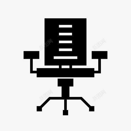转椅电脑椅办公椅图标svg_新图网 https://ixintu.com 办公椅 电脑椅 转椅