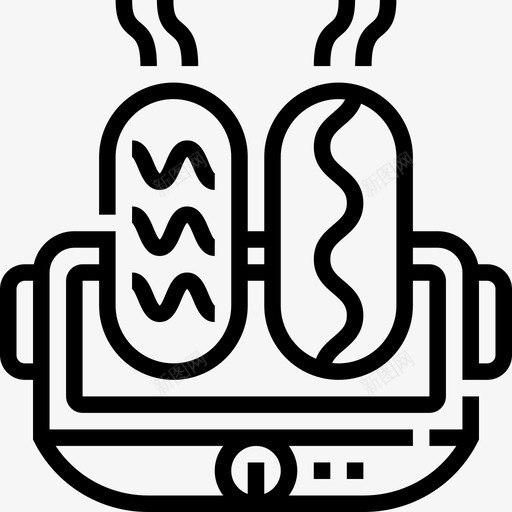 旋转烤肉店烧烤和烧烤直系图标svg_新图网 https://ixintu.com 旋转 烤肉 烧烤 直系 肉店