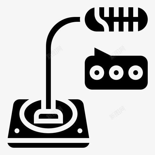 政治广播竞选图标svg_新图网 https://ixintu.com 字形 广播 投票 政治 竞选 选举 采访 麦克风