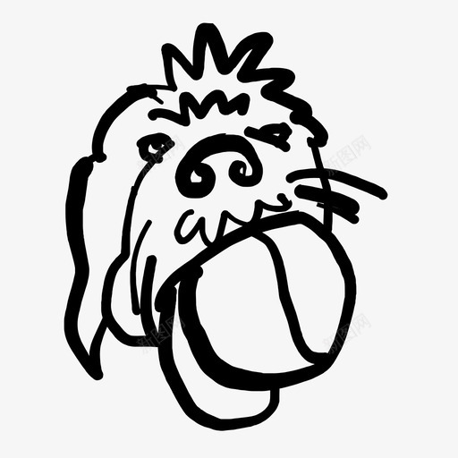 狗球朋友玩图标svg_新图网 https://ixintu.com 手绘狗 朋友 狗球 玩