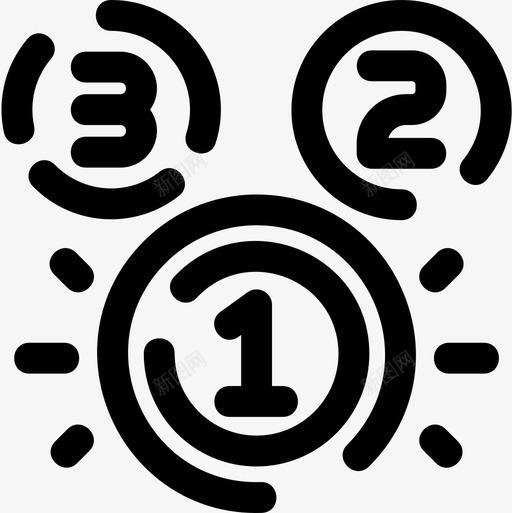 倒计时新年46直线图标svg_新图网 https://ixintu.com 倒计时 新年 直线