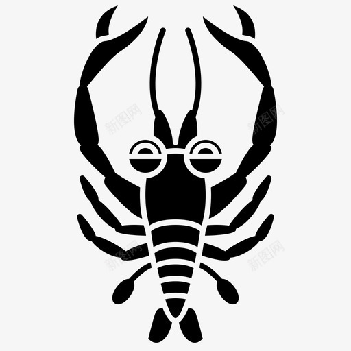 虾食物新鲜图标svg_新图网 https://ixintu.com aquatic2字形 新鲜 河流 虾 食物