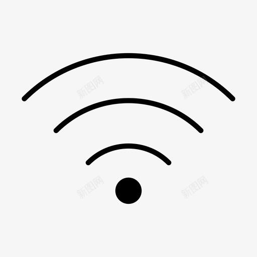 无线连接互联网无线信号图标svg_新图网 https://ixintu.com 互联网 信号 无线 连接