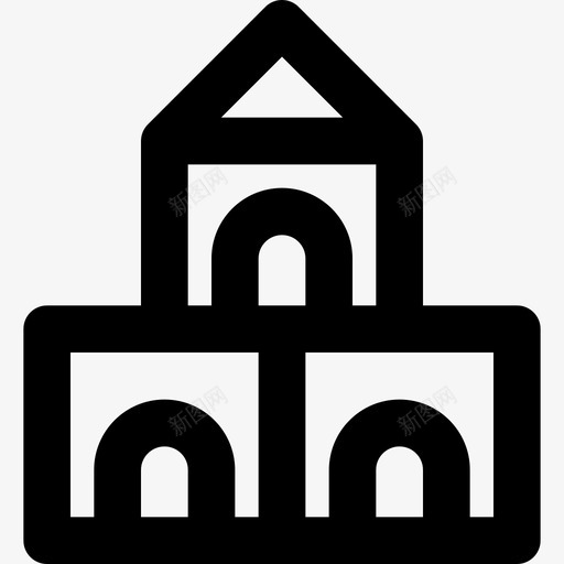 城堡27号幼儿园直系图标svg_新图网 https://ixintu.com 27号 城堡 幼儿园 直系