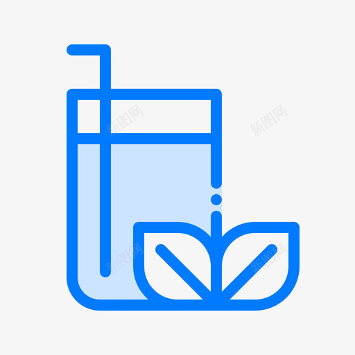 茶咖啡茶1蓝色图标svg_新图网 https://ixintu.com 咖啡茶 蓝色
