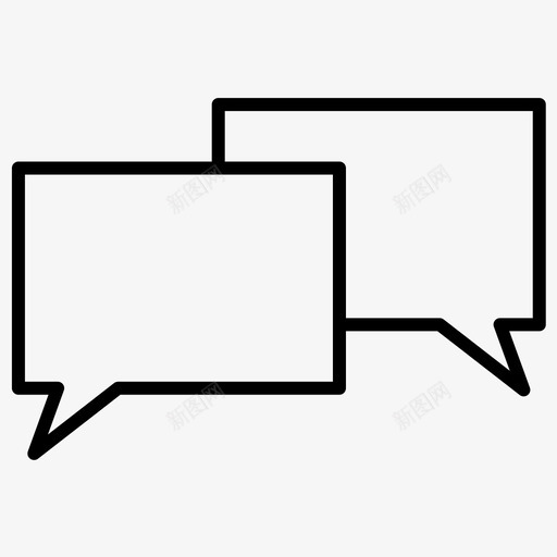 信息聊天会话图标svg_新图网 https://ixintu.com 会话 信息 加粗 短信 粗线条 聊天 艺术设计