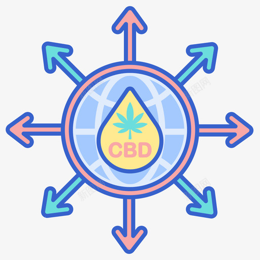 分布cbd油2线性颜色图标svg_新图网 https://ixintu.com cbd 分布 线性 颜色
