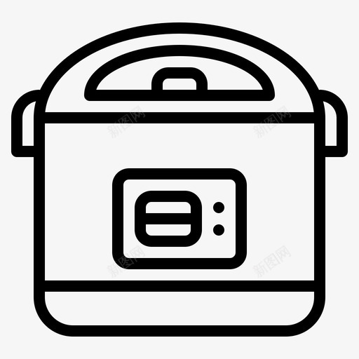 电饭煲家用电器17概述图标svg_新图网 https://ixintu.com 家用电器 概述 电饭煲