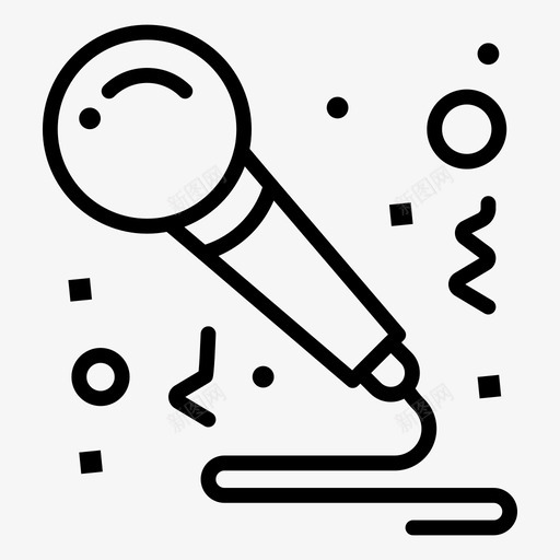 生日麦克风音乐图标svg_新图网 https://ixintu.com 唱歌 生日 聚会 音乐 麦克风