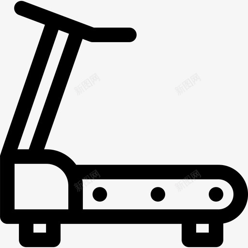 跑步机健身房59线性图标svg_新图网 https://ixintu.com 健身房 线性 跑步机