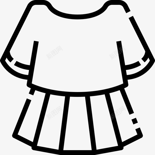 迷你裙衣服衬衫图标svg_新图网 https://ixintu.com 衣服 衬衫 迷你裙