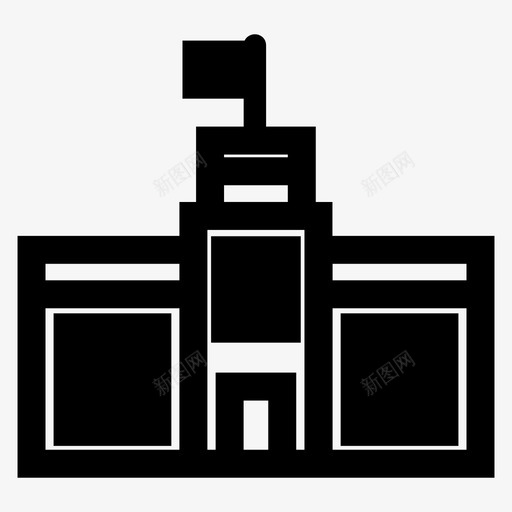 建筑城市地标图标svg_新图网 https://ixintu.com 地标 城市 城镇 建筑 景观