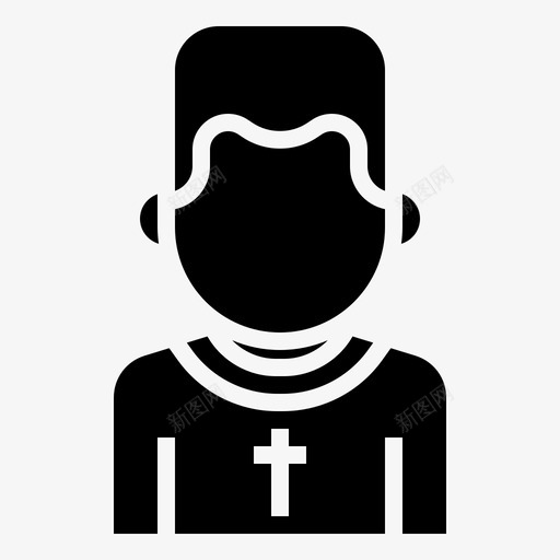 牧师化身男孩图标svg_新图网 https://ixintu.com 化身 圣餐 基督教 宗教 牧师 男孩 铭文