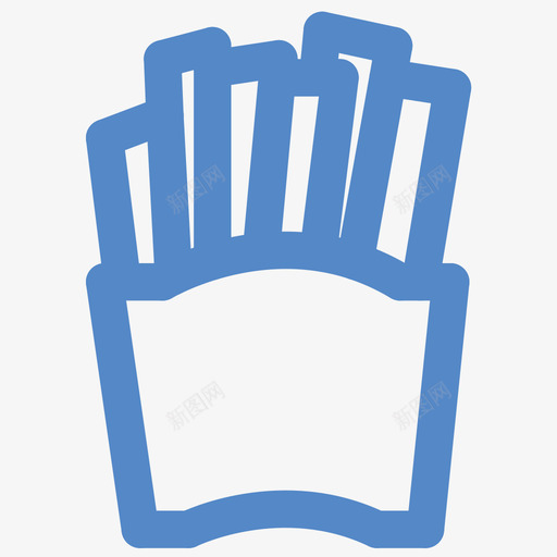 薯条(线)svg_新图网 https://ixintu.com 薯条(线) 线性 单色 简约 圆润 可爱