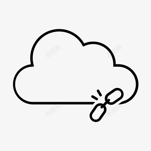取消链接锚定云图标svg_新图网 https://ixintu.com url 取消 断开 连接 链接 锚定 间接