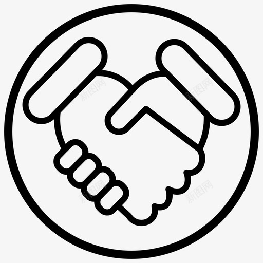船上合作握手图标svg_新图网 https://ixintu.com 合作 商务三线圈 握手 船上 面试