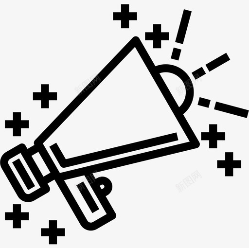 扩音器在线营销15线性图标svg_新图网 https://ixintu.com 在线 扩音器 线性 营销